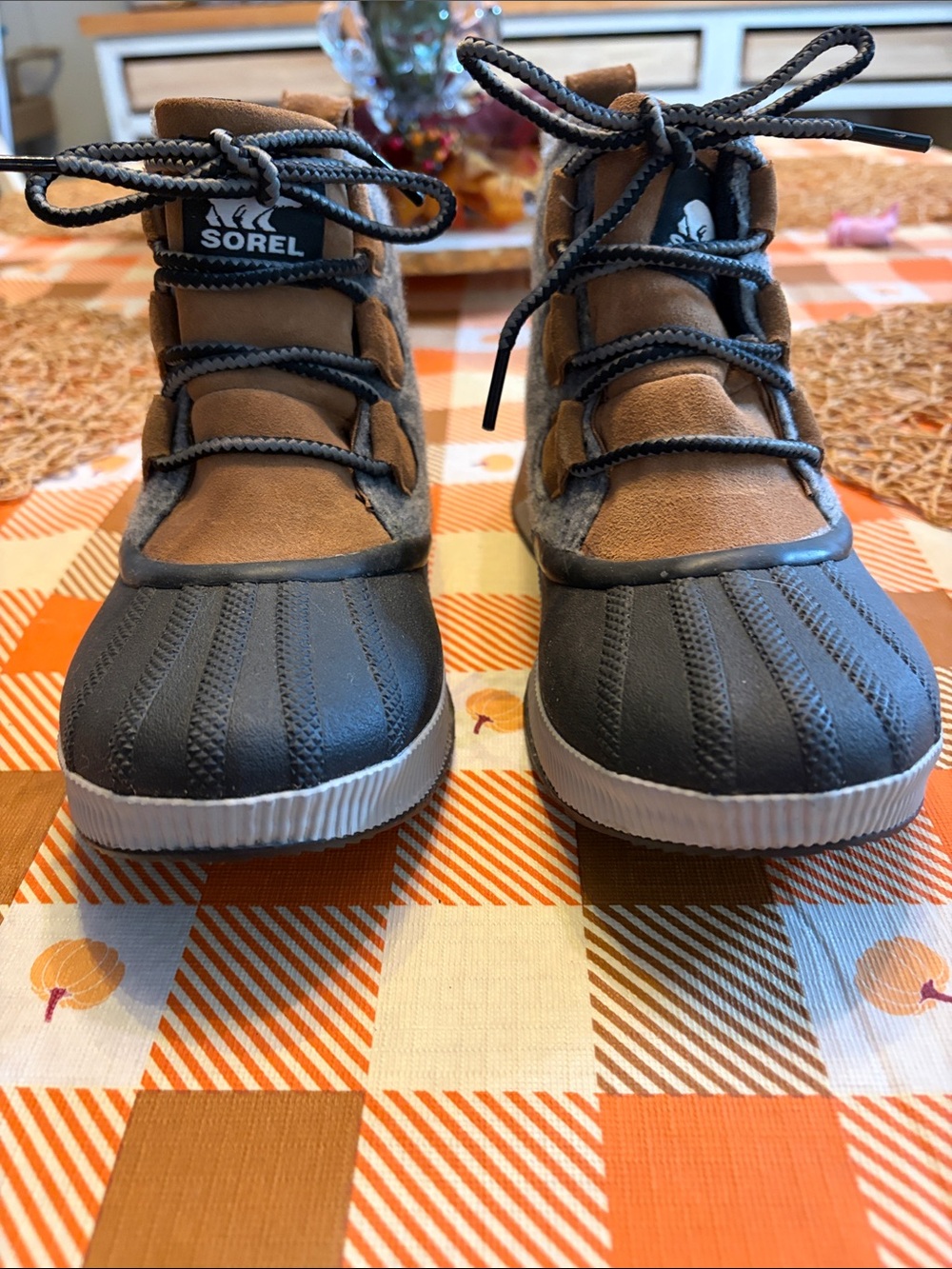 Sorel Out n About Brown and Gray Waterproof Duck Boots